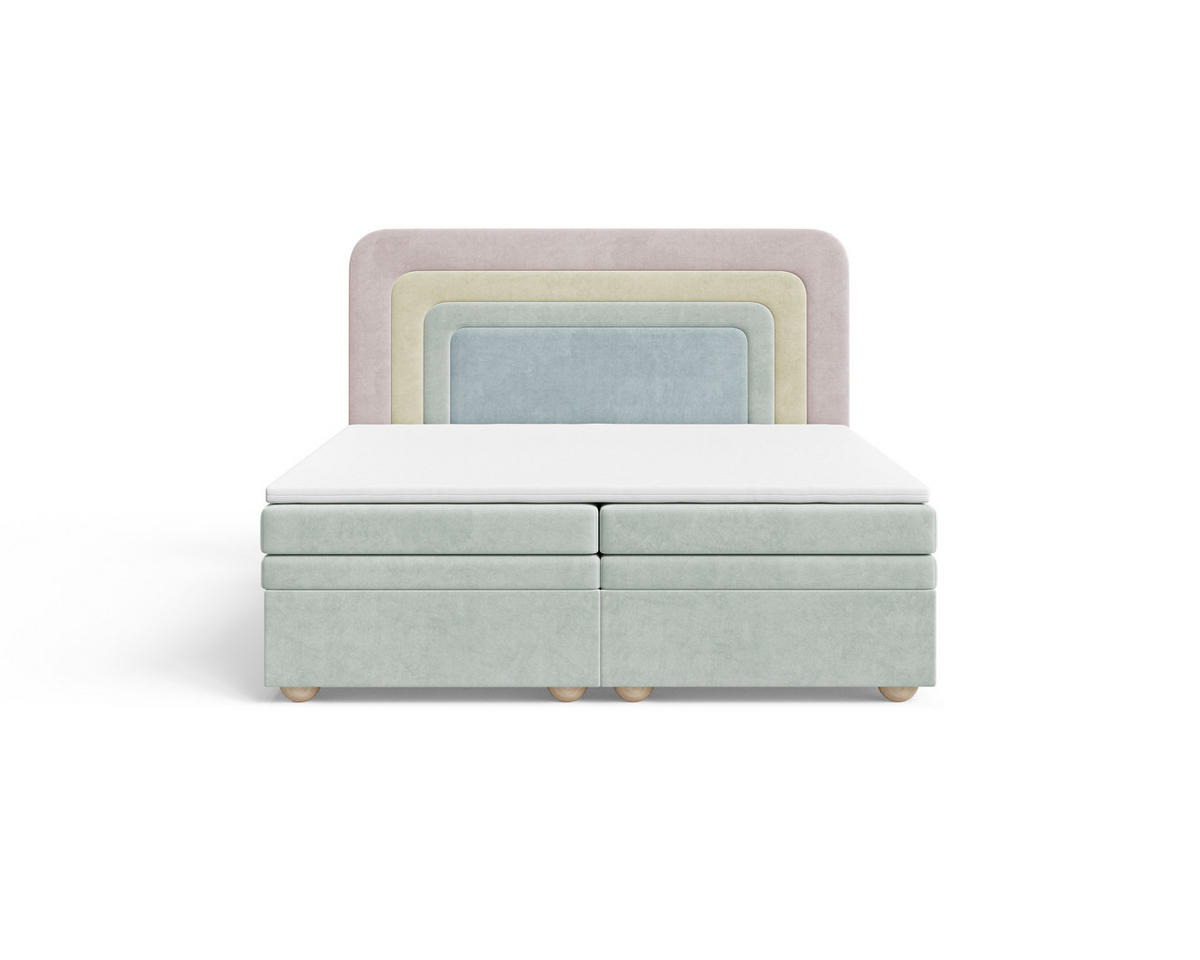 BOXBETT - Bett 10 NEST - Riviera - 140x200 cm - Modernes Polsterbett mit Bettkasten - Multicolor, Holz (140/200cm) - ROYAL24_MARKT