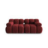 MODULARES-SOFA Bellis aus Samt dunkelrot 2 Sitzplätze - Dunkelrot, Textil (94/63/188cm) - Micadoni