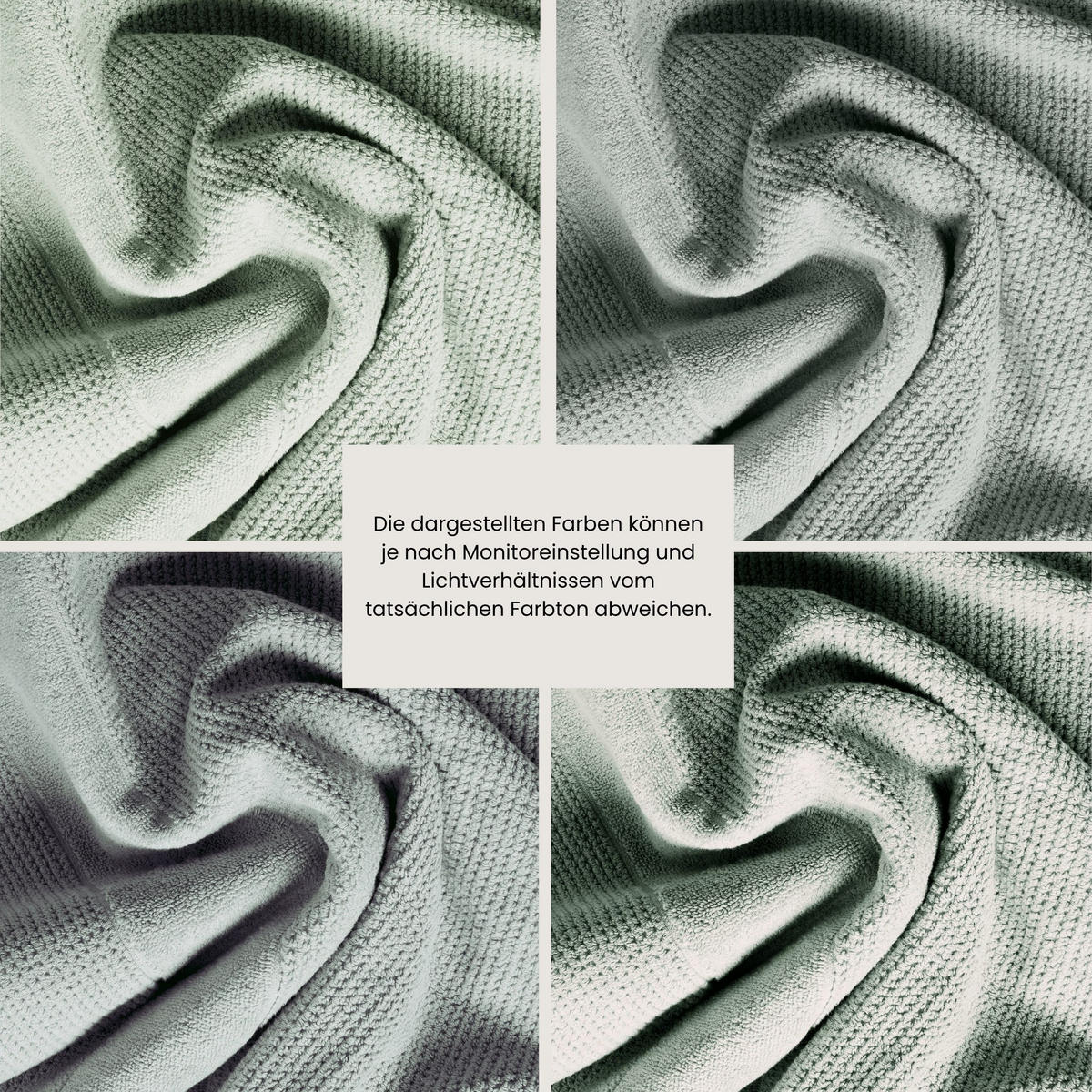 HANDTUCHSET Turin - 4-teilig - 50x100 cm - Hellpetrol - Petrol, Textil (50/100cm) - SCHIESSER