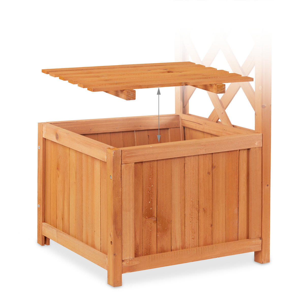 ROSENBOGEN - Hellbraun, Holz (181/209/60cm) - Relaxdays