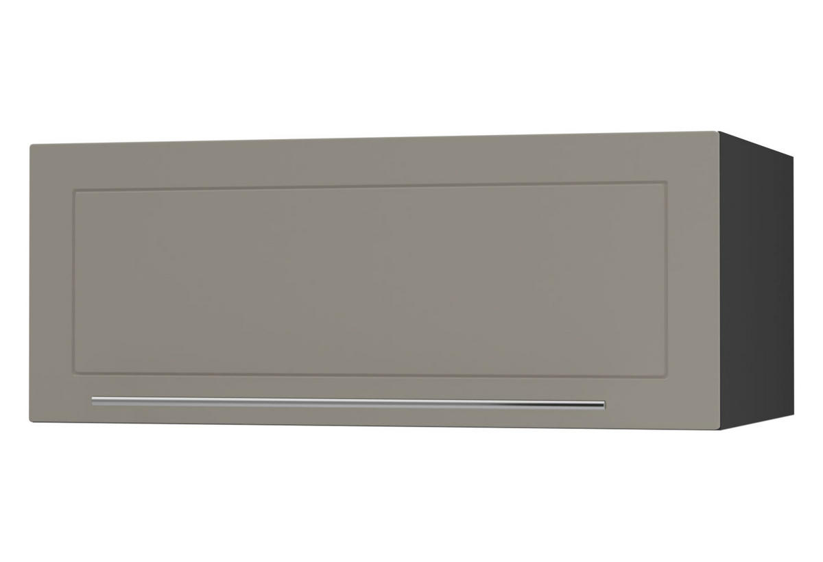 KLAPPHÄNGESCHRANK Kvantum W6B/90 Beige Matt / Schwarz Matt 90 / 59 / 36cm - Beige/Schwarz, Holz/Holzwerkstoff (90/36/59cm) - Feldmann-Wohnen