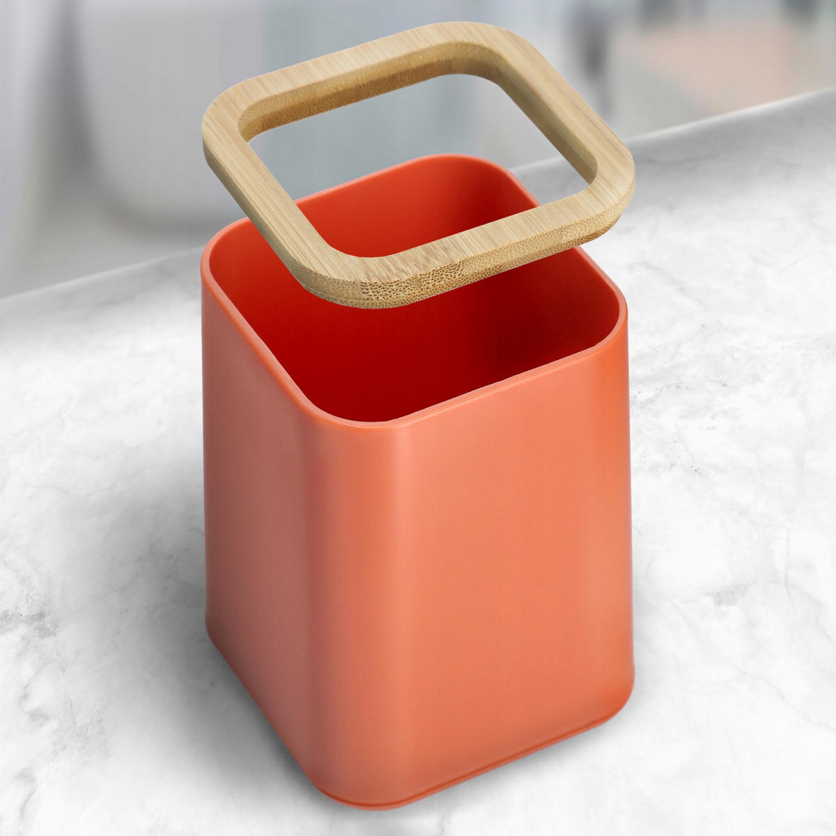 BADEZIMMERBECHER aus Bambus rosa - Rosa, Kunststoff (8/11cm) - KADAX