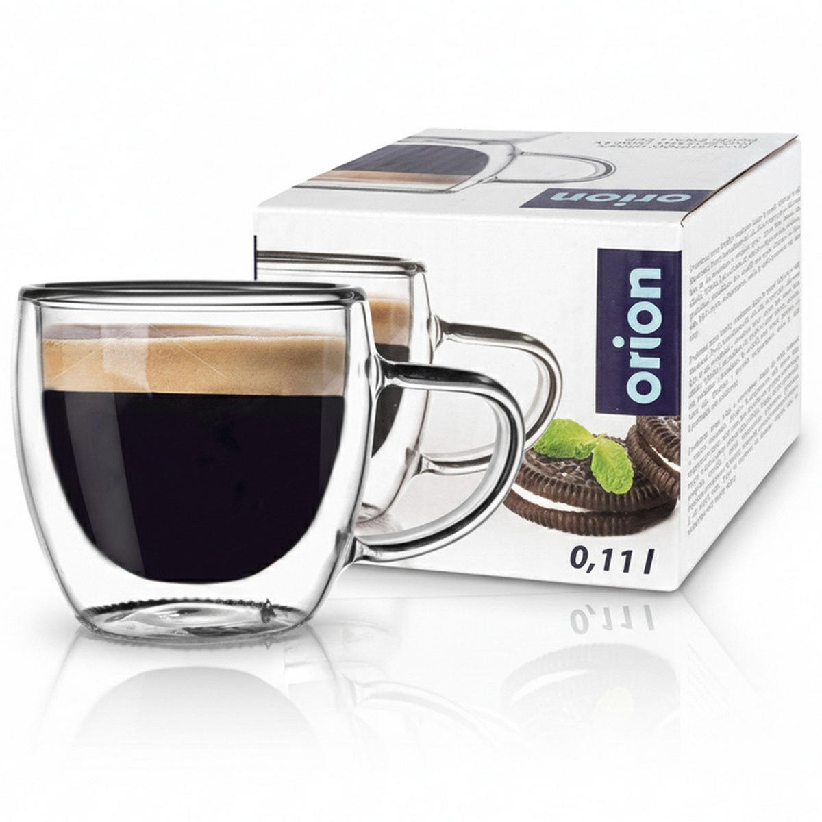 ESPRESSOGLAS Double mit Griff transparent - Klar, Glas (0.1L) - Orion 