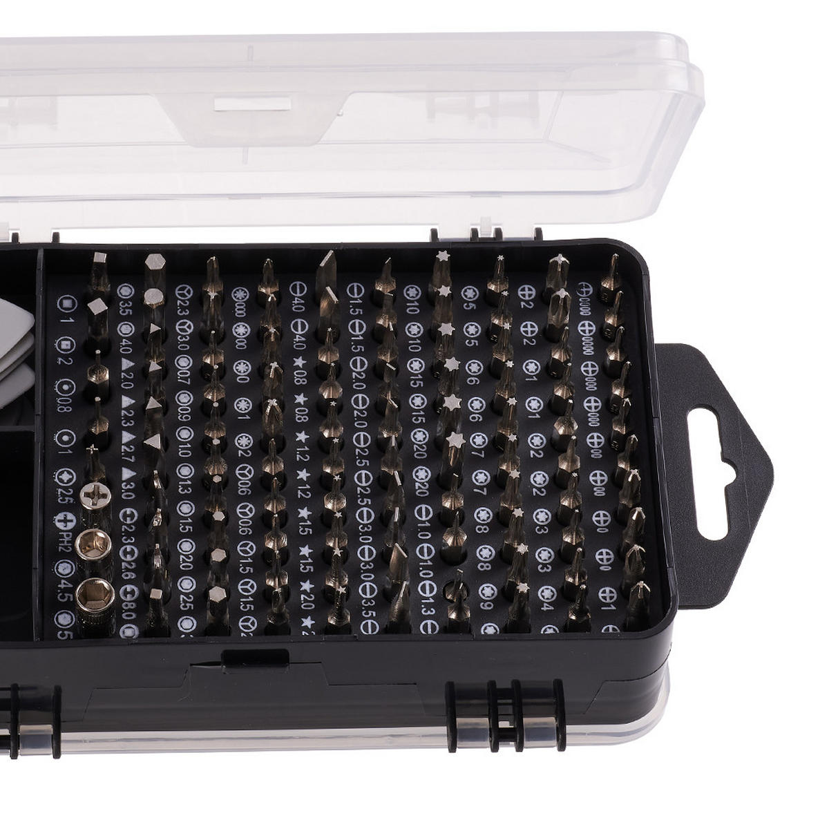 SCHRAUBENDREHER-SET 115-in-1 multifunktionales für Feinmechaniker in Grau - Schwarz, Metall (10.5/17.8/5.1cm) - Livingandhome