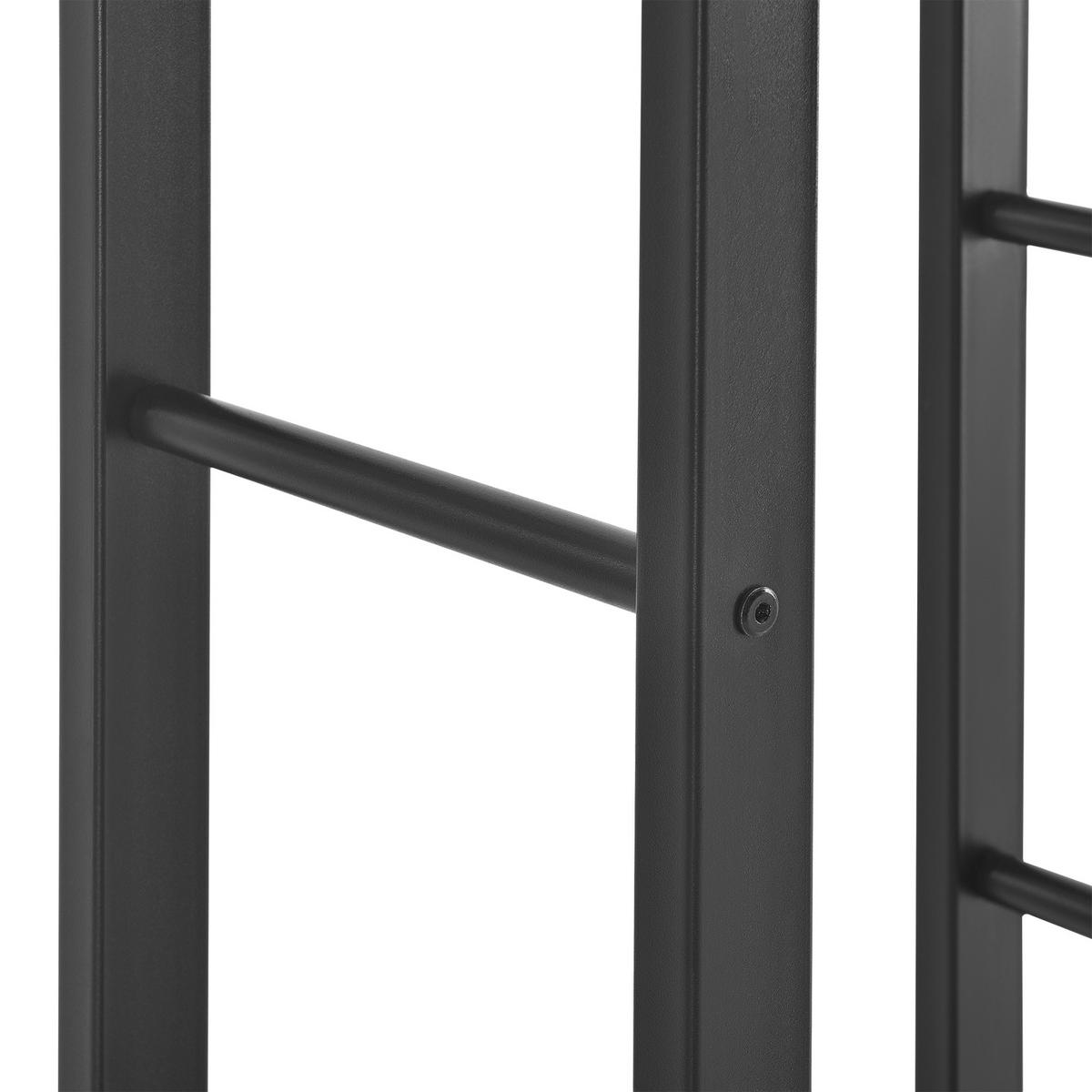 KAMINHOLZREGAL Täby - Schwarz, Metall (80/100/25cm) - [en.casa]