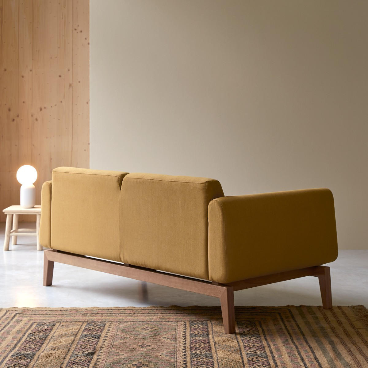 SOFA Bjorn Senfgelb aus Stoff - Dunkelgelb, Textil (155/69/82cm) - Tikamoon