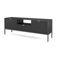 TV-LOWBOARD Schwarz NEW Schwarz - Schwarz, Holzwerkstoff (154/56/39cm) - Sepro Meble