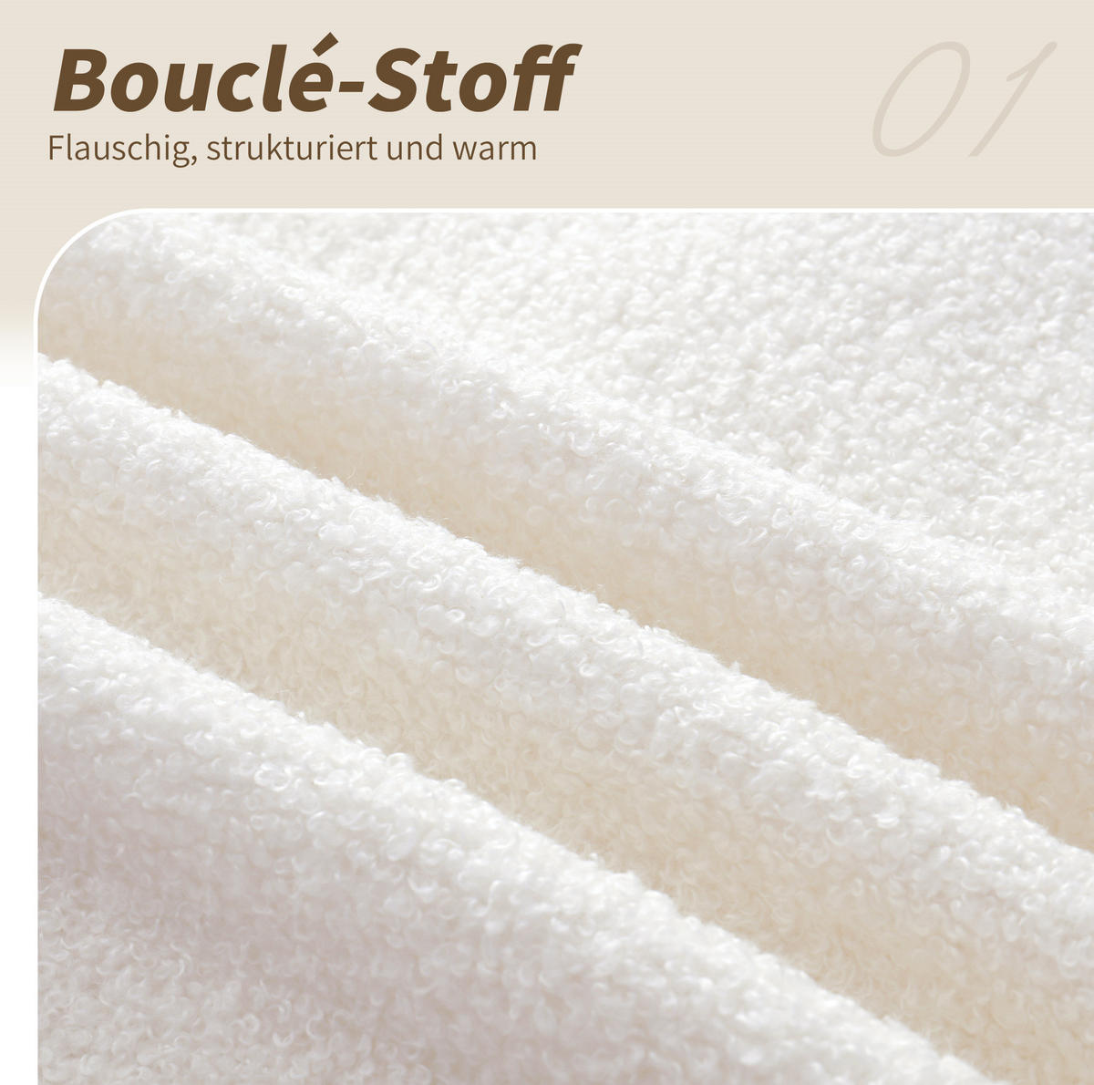 KINDERBETT 90/200 cm aus Bouclé mit Stauraum und USB-C-Anschluss Beige - Beige, Textil (90/200cm) - Modenvie