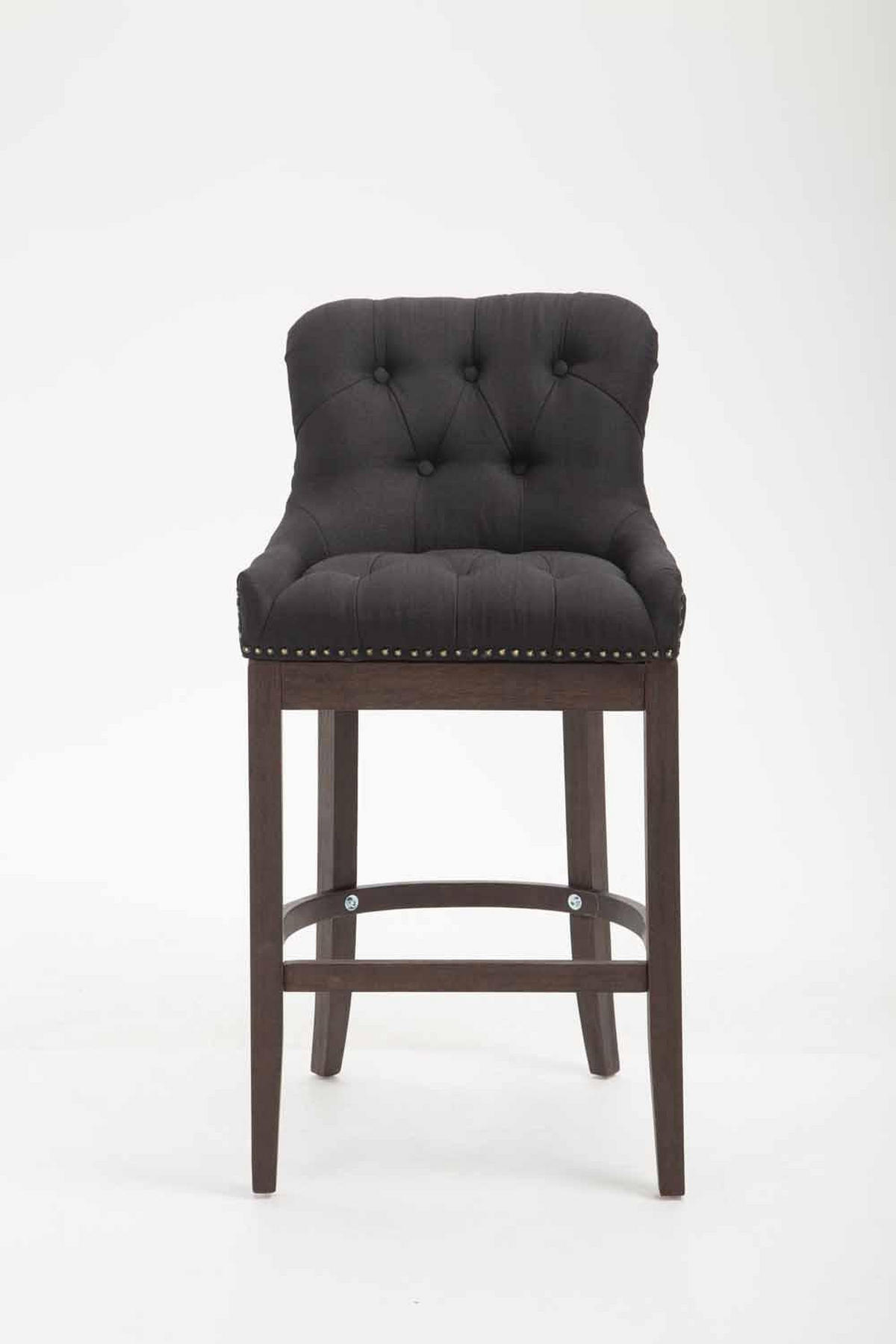 BARHOCKER 2er Set Stoff Schwarz - Schwarz, Holz/Textil (55/109/57cm) - CLP