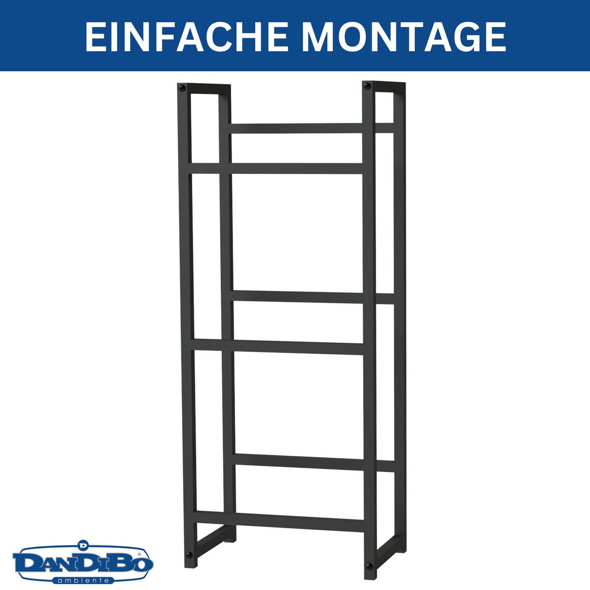 GETRÄNKEKISTENREGAL 3 Kisten Schmal Metall Stehend 47 cm 96599 - Schwarz, Metall (47/113.5/31cm) - DanDiBo