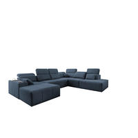ECKSOFA Multifunktional Mindy X Stoff Verita Blau Links - Blau, Holz (300/359cm) - Kaiser Möbel