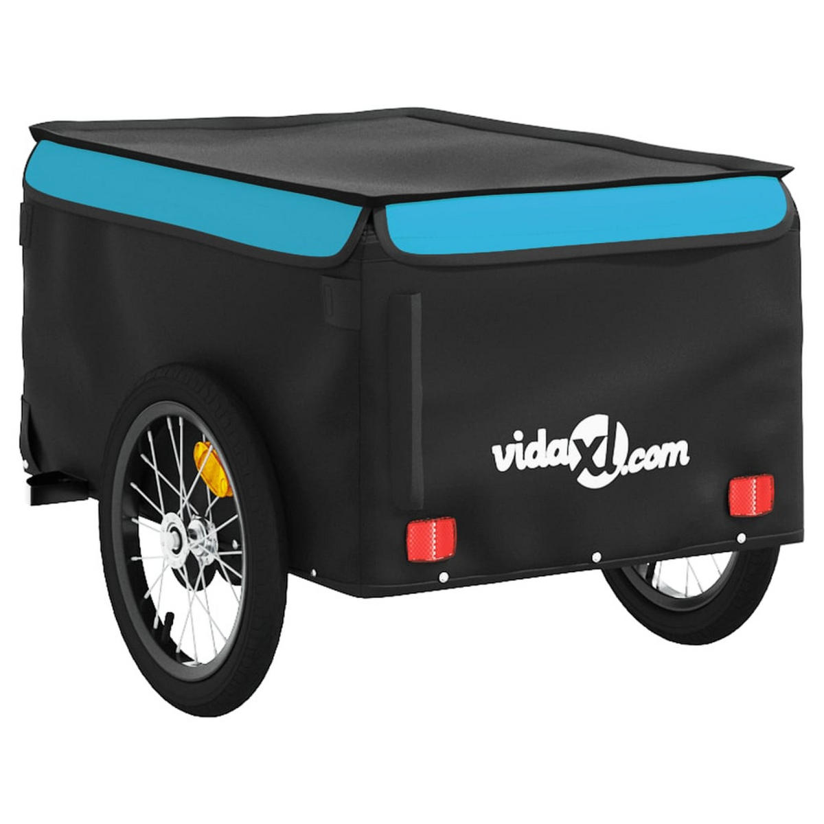 FAHRRADANHÄNGER Schwarz Und Blau 45 Kg Eisen - Blau, Metall (62.5/52/124cm) - vidaXL