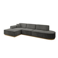 ECKSOFA Ottomane Links IREA-L2-v2 - 327x165x80 cm Ecru - Anthrazit, Holzwerkstoff/Textil (327/165cm) - ALTDECOR