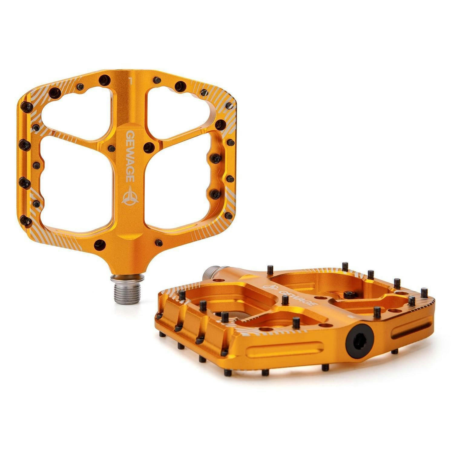 FAHRRADPEDALE Set Aluminium Gold - Goldfarben, Metall (11/1.5/11.5cm)