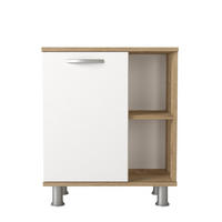 WASCHBECKENUNTERSCHRANK Golda Weiß-Safir - Beige/Weiß, Holzwerkstoff (60/71.8/31.6cm) - moebel17