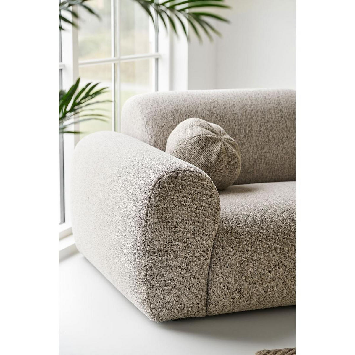 SOFA, Astrid, Stühle Grau, Polyester, 177 x 300 x 75 cm - Grau, Textil (177/300cm) - ebuy24