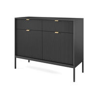 KOMMODE Nova Schwarz / Schwarz 104 / 39 / 83cm - Schwarz, Holz/Holzwerkstoff (104/83/39cm) - Feldmann-Wohnen