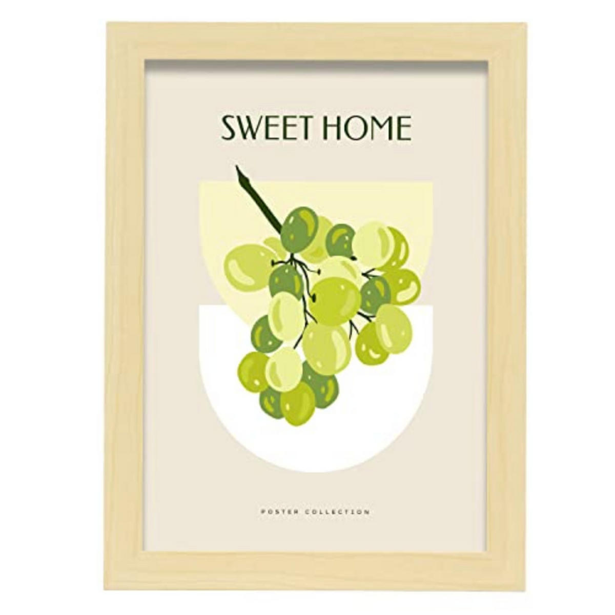 POSTER Abstrakt Pop Art A4 Rahmen Aus Hellem Holz - Beige, Papier (29.7/5/21cm) - Nacnic