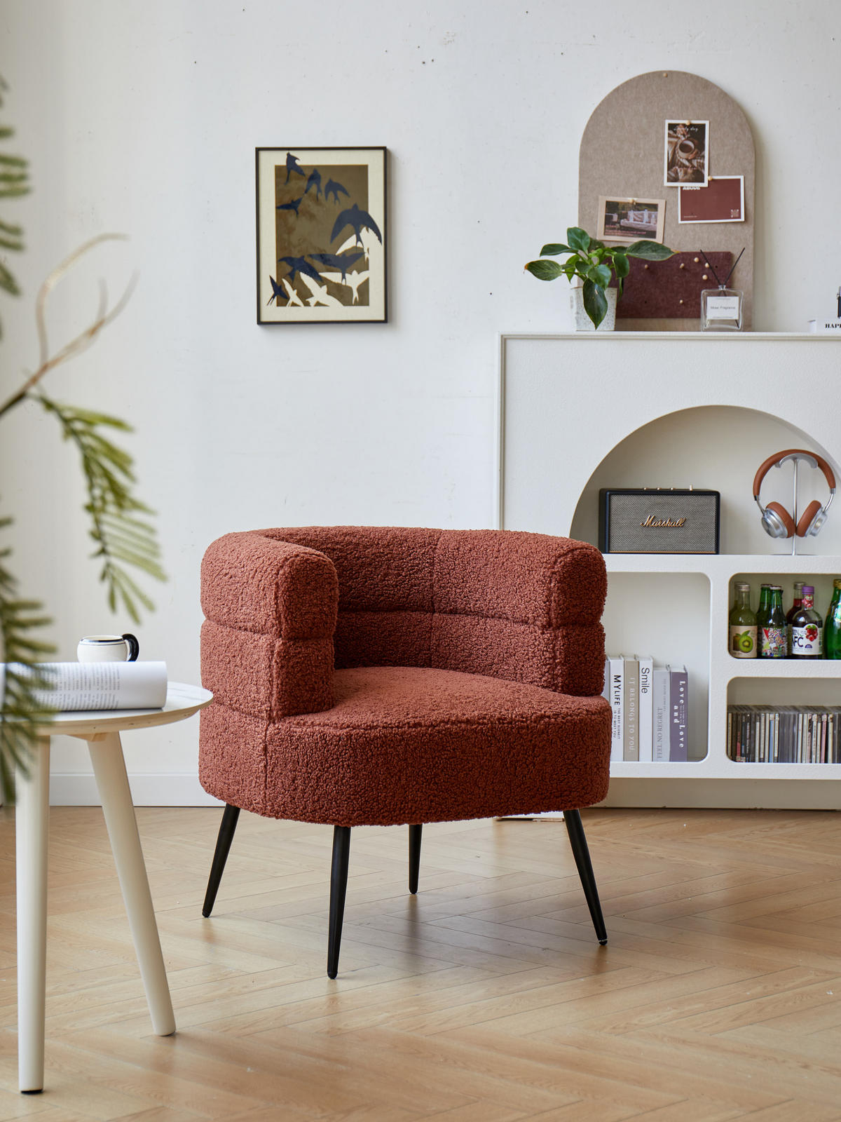 COCKTAILSESSEL Wolle Terracotta - Rot, Textil (67/69/64cm) - Nordlys