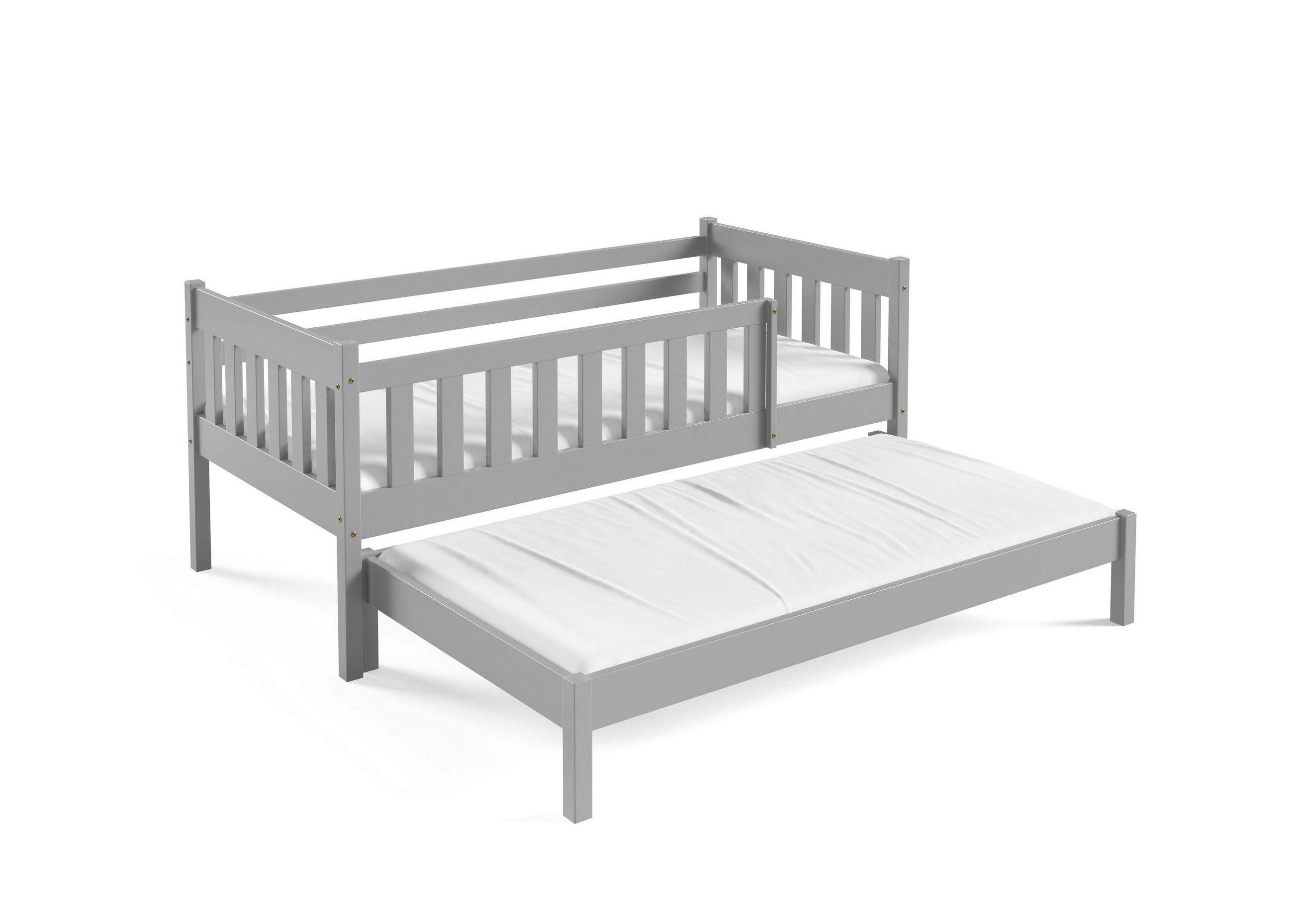 KINDERBETT STELLA 80x160 cm Hellgrau - Hellgrau, Holz (80/160cm) - MASSENO