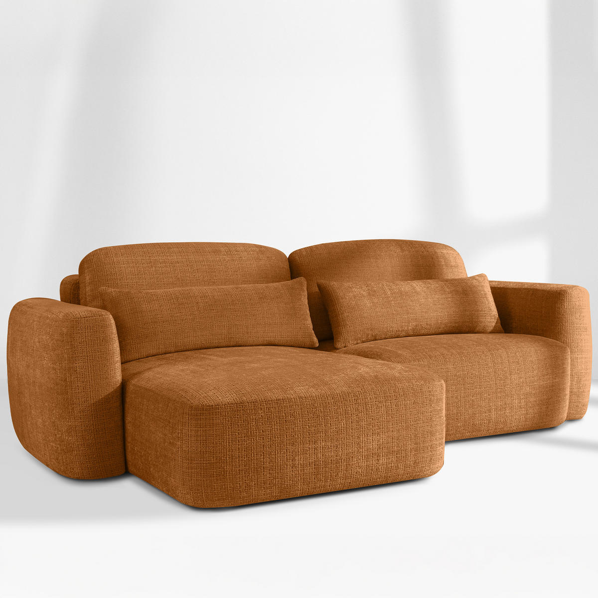 SITZGARNITUR ELOSA - Rot, Holz/Textil (245/85/165cm) - KONSIMO®