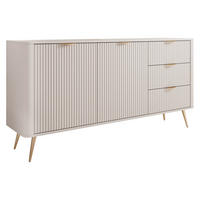 KOMBIKOMMODE Lante 2D3S - Beige/Goldfarben, Holzwerkstoff/Metall (164/82/38cm) - MIRJAN24