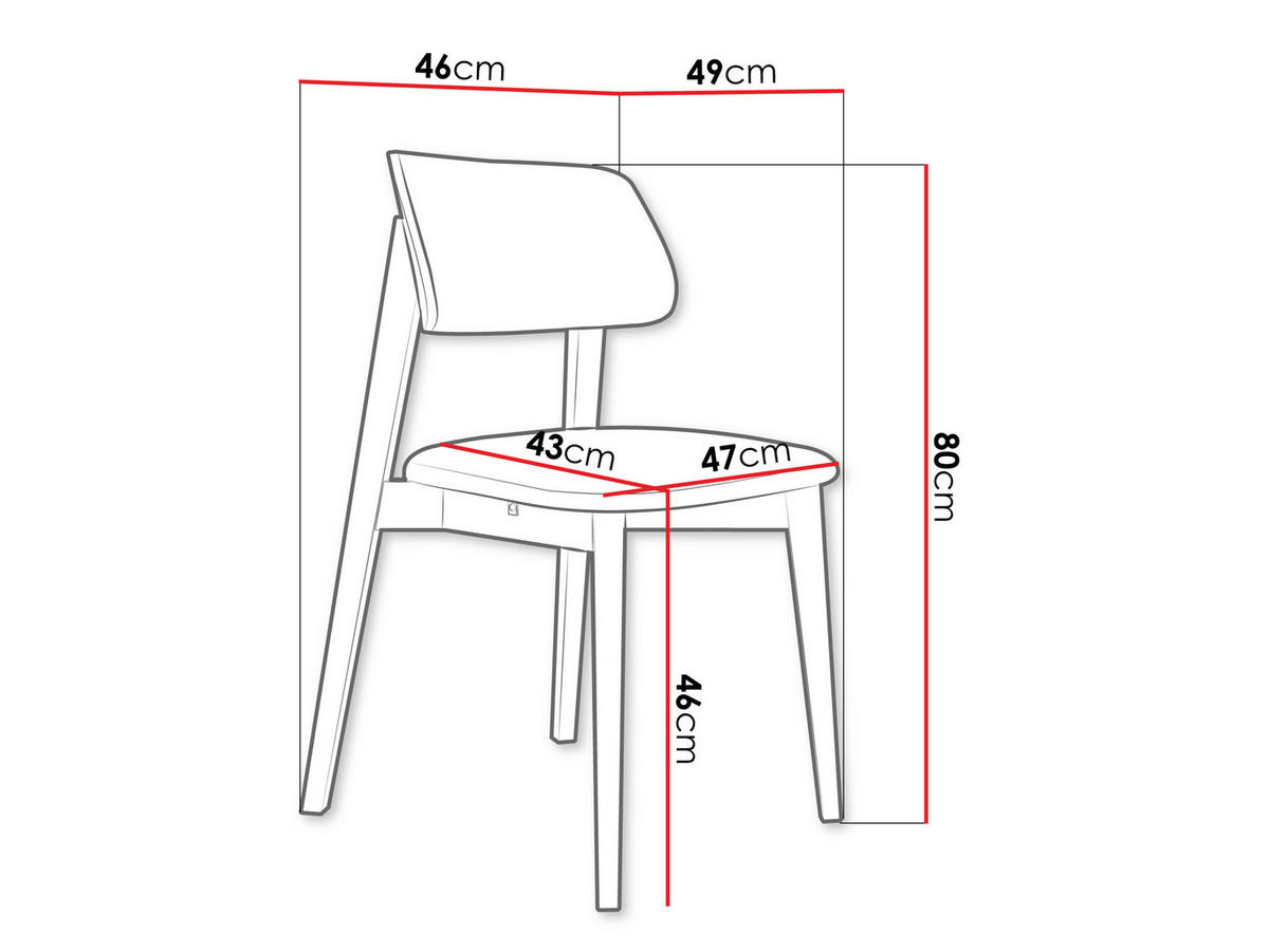 WOHNZIMMER STUHL KT63/C, Holzfarbe: Schwarz - Schwarz, Holz/Textil (47/80/49cm) - MIRJAN24