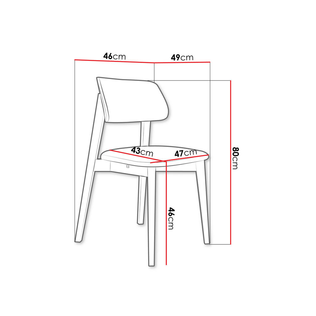 Thumbnail - Mirjan24 Wohnzimmer, Grau, Textil, Buche, 1-Sitzer, 47x80x49 cm, Esszimmer, Stühle, Esszimmerstühle, Vierfußstühle