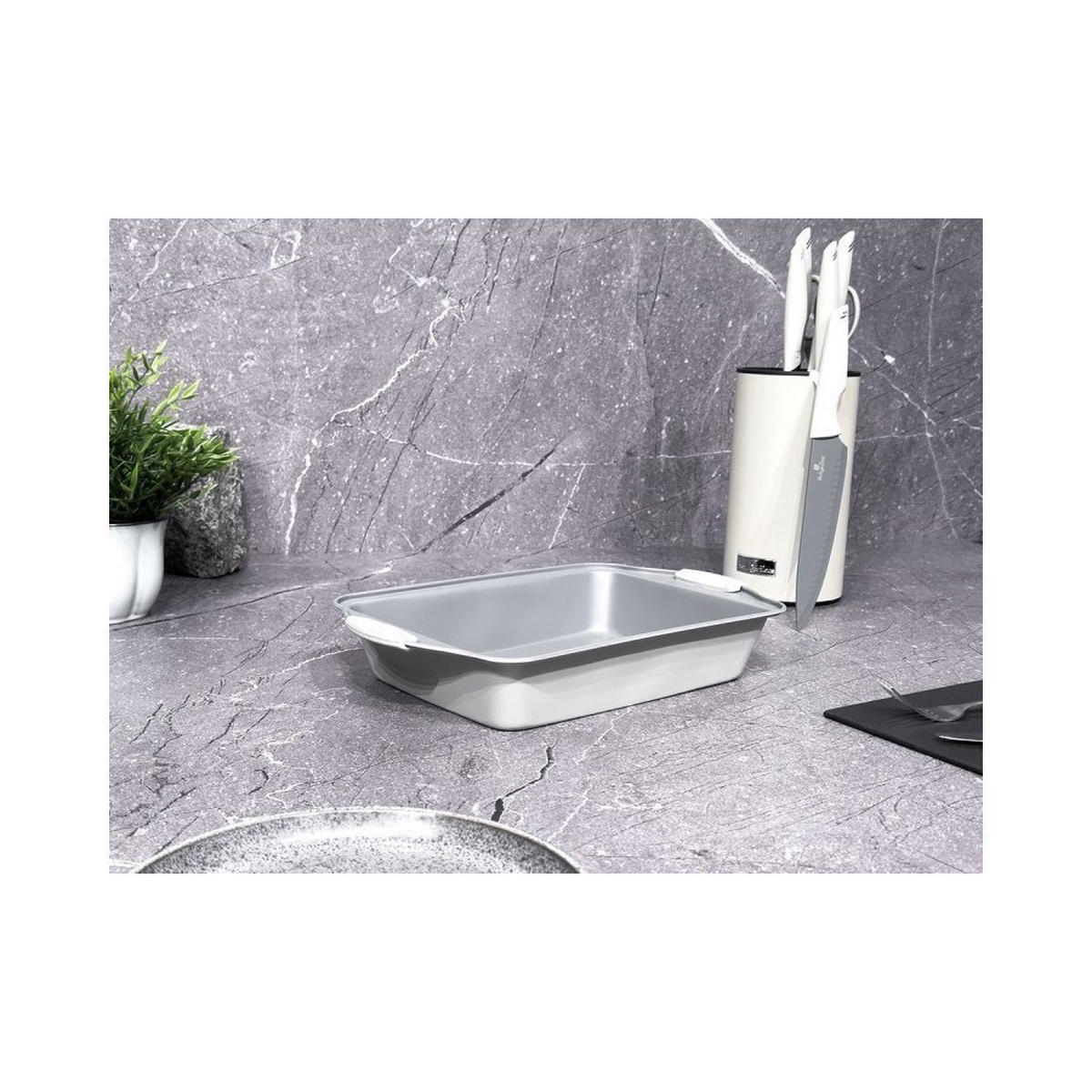 BACKFORM Grau 40/25.5/5 cm BH7649 - Grau, Metall (25.5/5/40cm) - Berlinger Haus