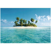 FOTOTAPETE Strand Insel Blau 400x280 cm - Multicolor, Papier (400/280cm) - Wallarena