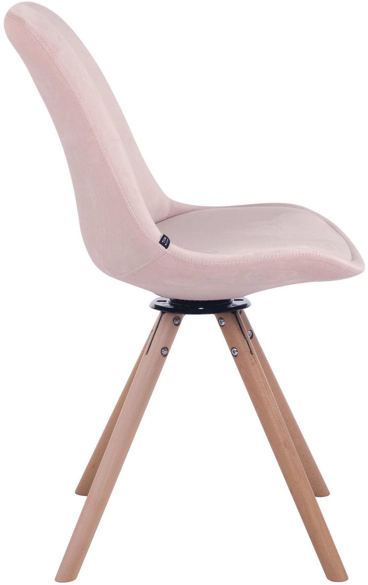 ESSZIMMERSTUHL Troyes Samt 84x48x56 cm pink - Pink, Textil (48/84/56cm) - furnicato