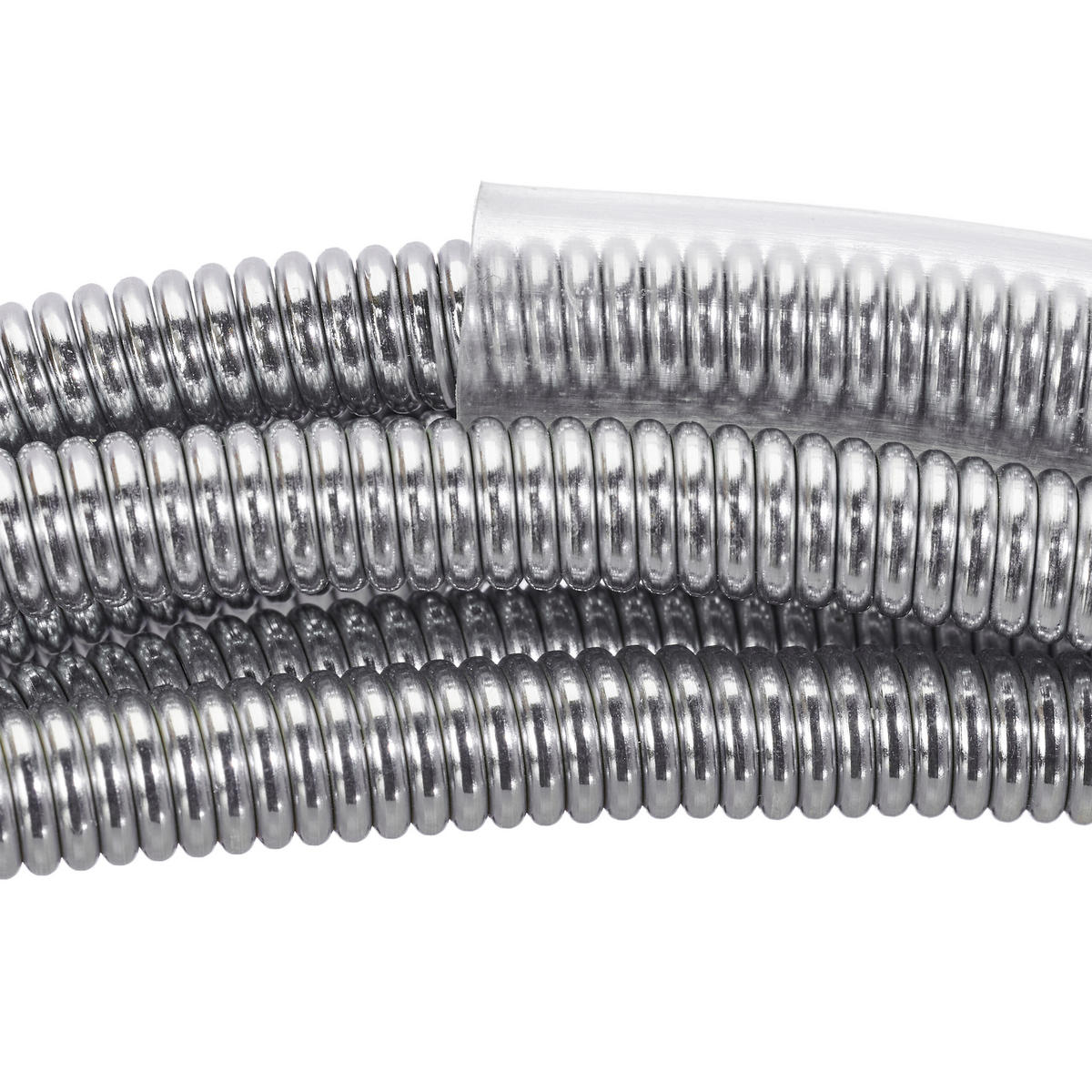 ROHRREINIGUNGSSPIRALE - Silberfarben, Kunststoff/Metall (1/1500/2.5cm) - Relaxdays