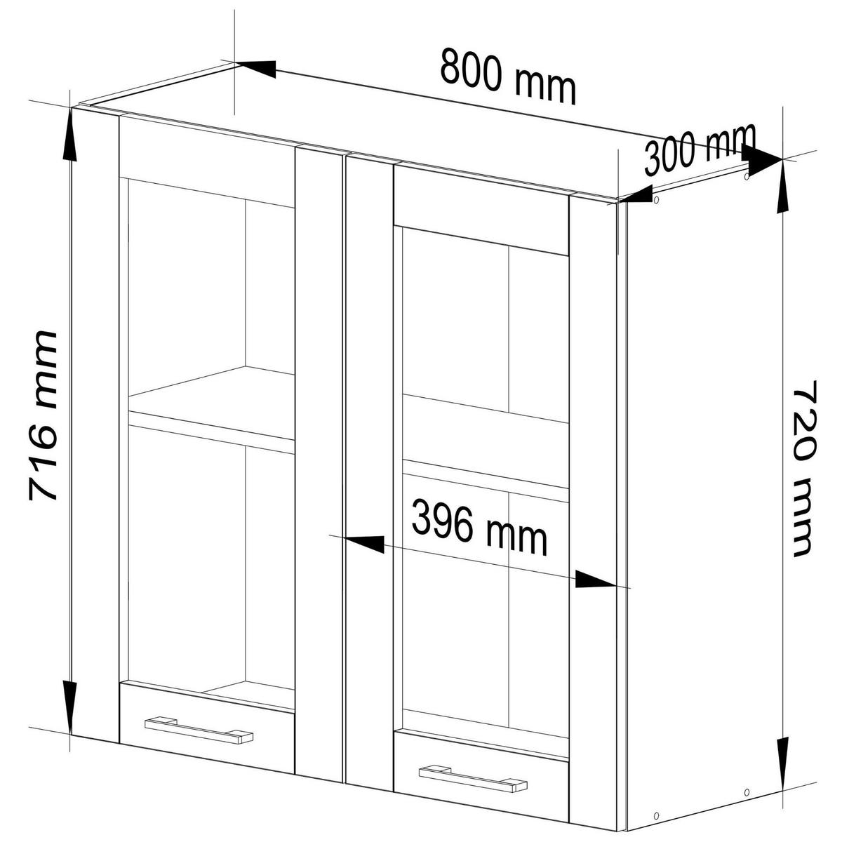 HÄNGESCHRANK Weiß, Graphit Grau 72/80/30,5 - Dunkelgrau/Weiß, Holzwerkstoff (80/72/30cm) - RAUMHIRSCH FURNITURE