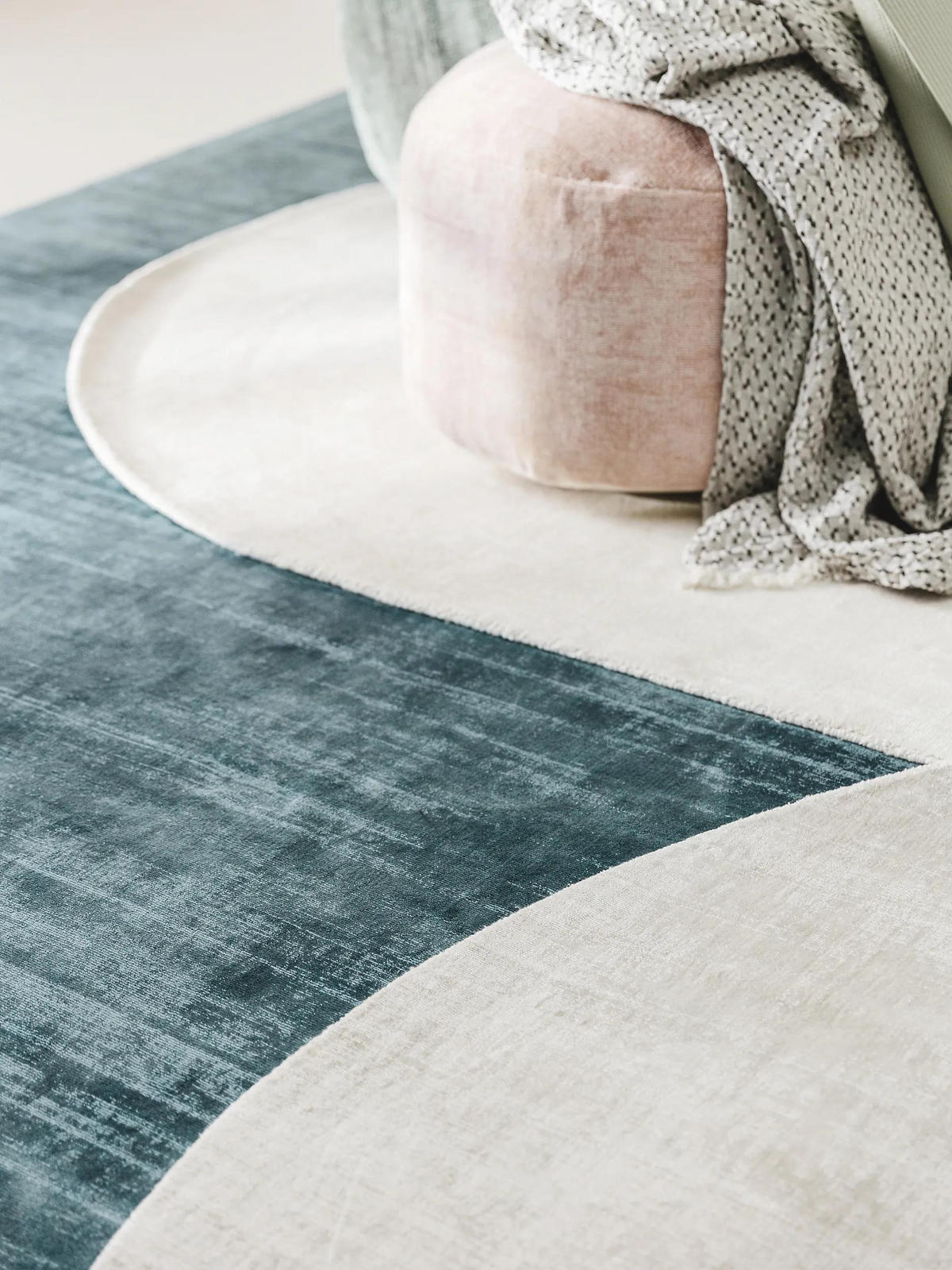 VISKOSETEPPICH Nova Blau 200x300 cm - Blau, Textil (200/300cm) - benuta Pure