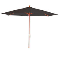 SONNENSCHIRM RUND Anthrazit - Anthrazit, Holz (300/300cm) - MCW