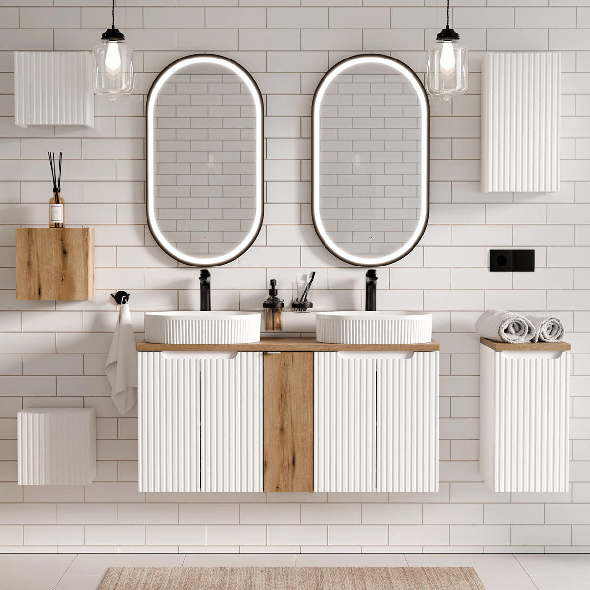HÄNGESCHRANK 1 Tür Riva Weiß - Weiß, Holzwerkstoff (30/30/19cm) - Petits-meubles