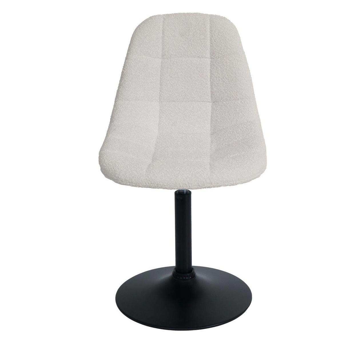 ESSZIMMERSTUHL 83x47x43cm Sitzhöhe 47cm Stahl Stoff/Textil Bouclé Creme - Beige, Textil (47/83/43cm) - CHEFGASTRO