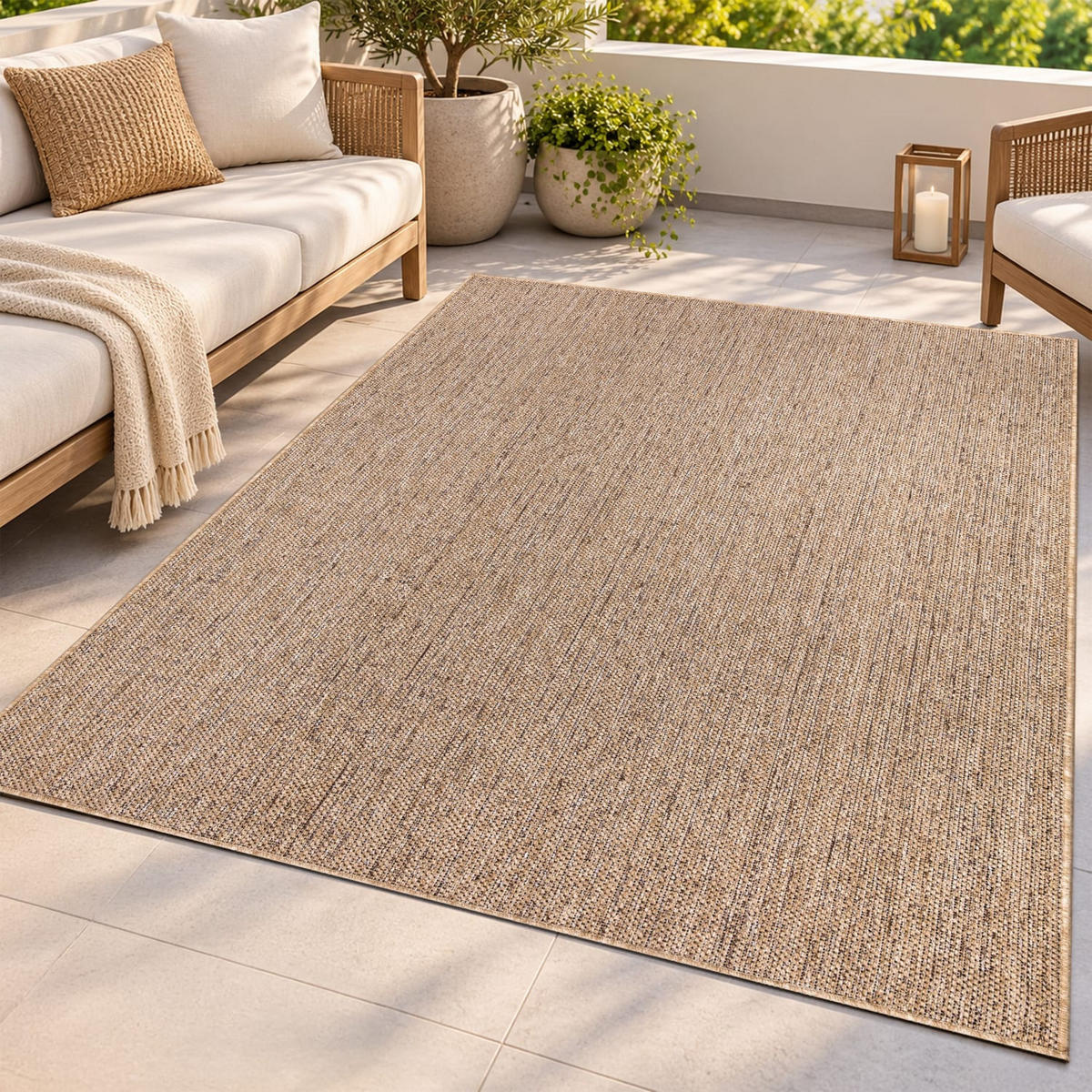 OUTDOORTEPPICH 200/280 cm Aachen 782 - Beige, Kunststoff (200/280cm) - Paco Home