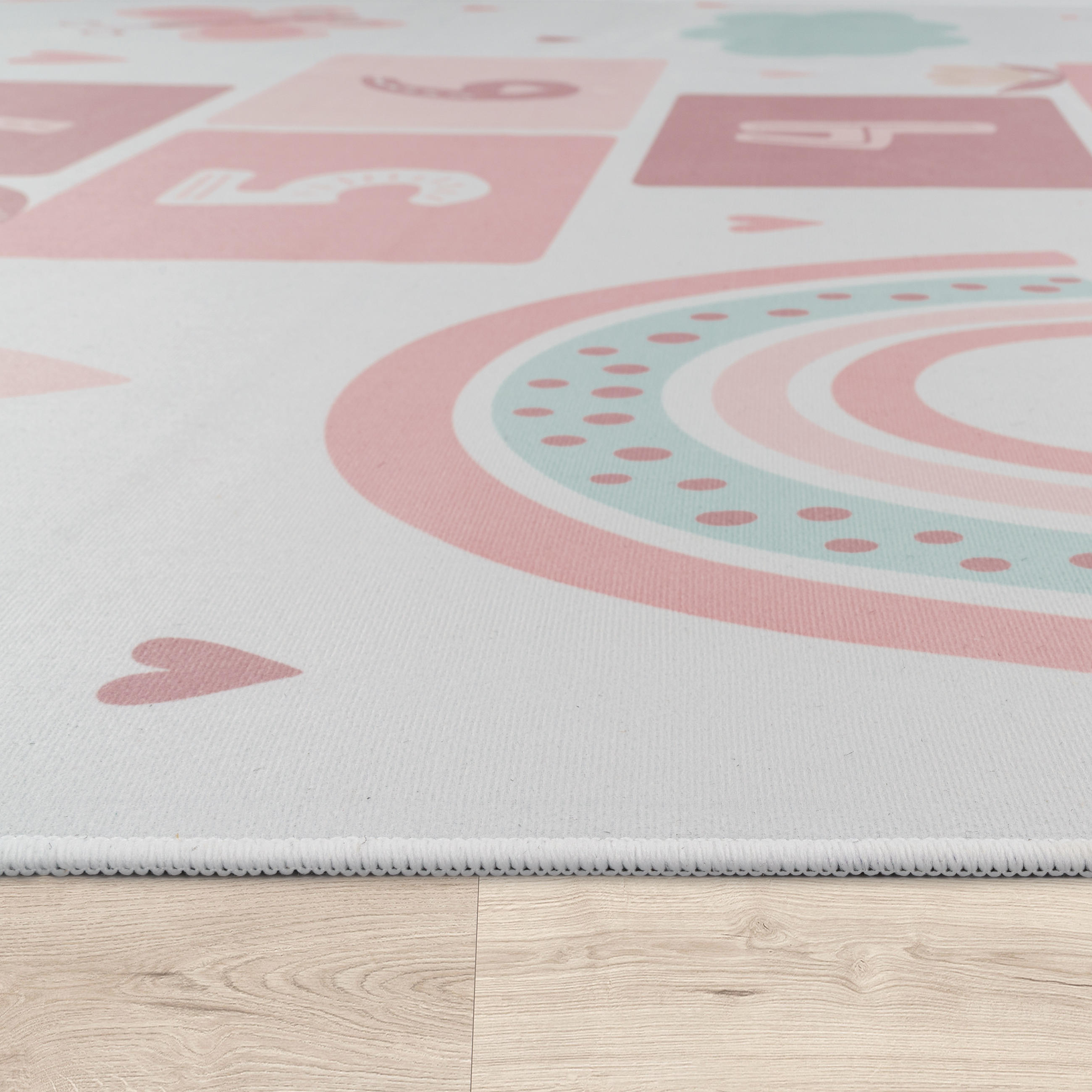 Thumbnail - Paco Home Kinderteppich, Creme, Textil, Rechteckig, 160x220 cm, strapazierfähig, für Fußbodenheizung geeignet, Teppiche ...