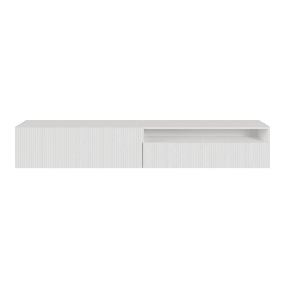 TV-HÄNGEBOARD Veldio Weiß mit offenem Fach 175 cm - Weiß, Holzwerkstoff (175/28.5/31.6cm) - Selsey