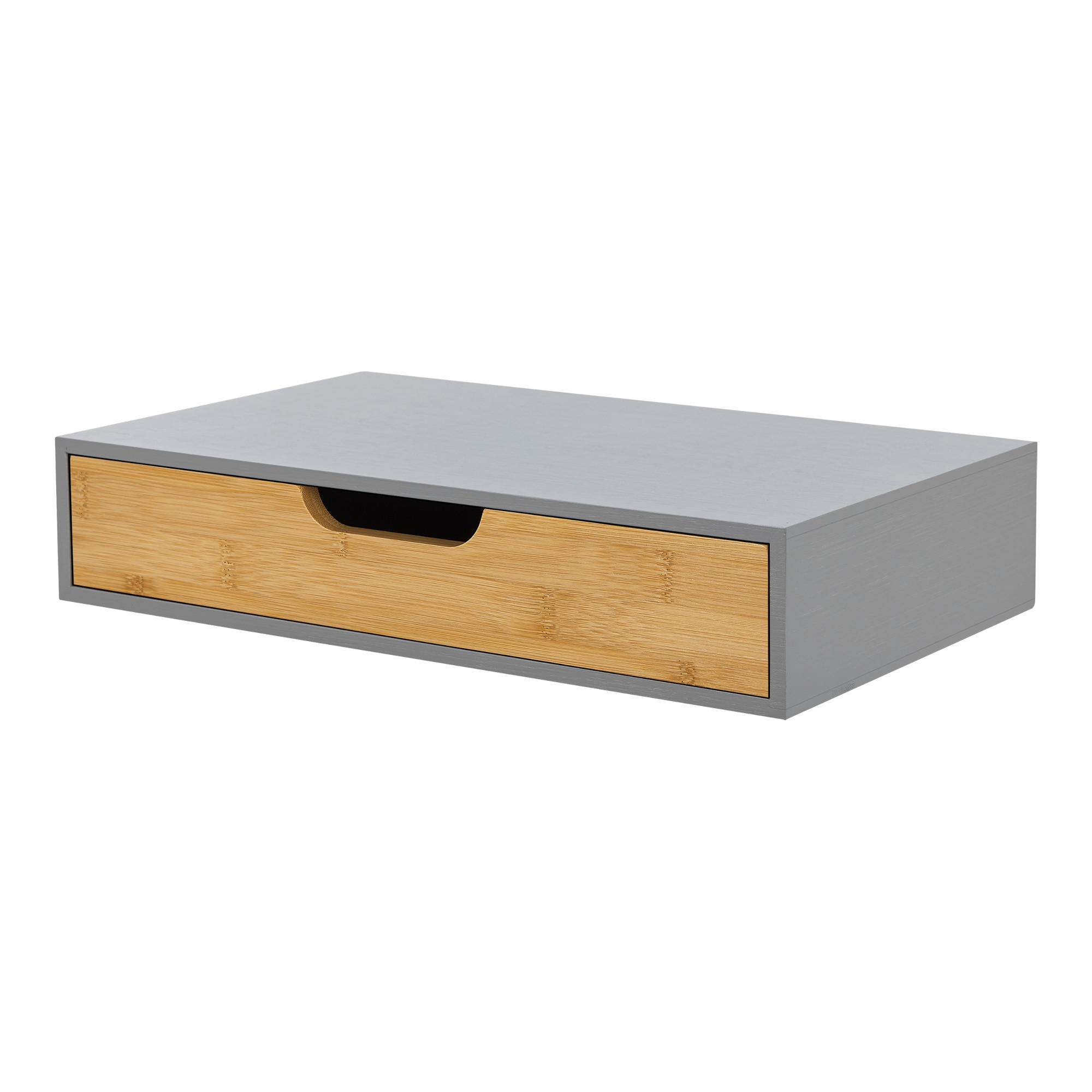 WANDREGAL Bokn - Grau, Holz (40/8/24cm) - [en.casa]