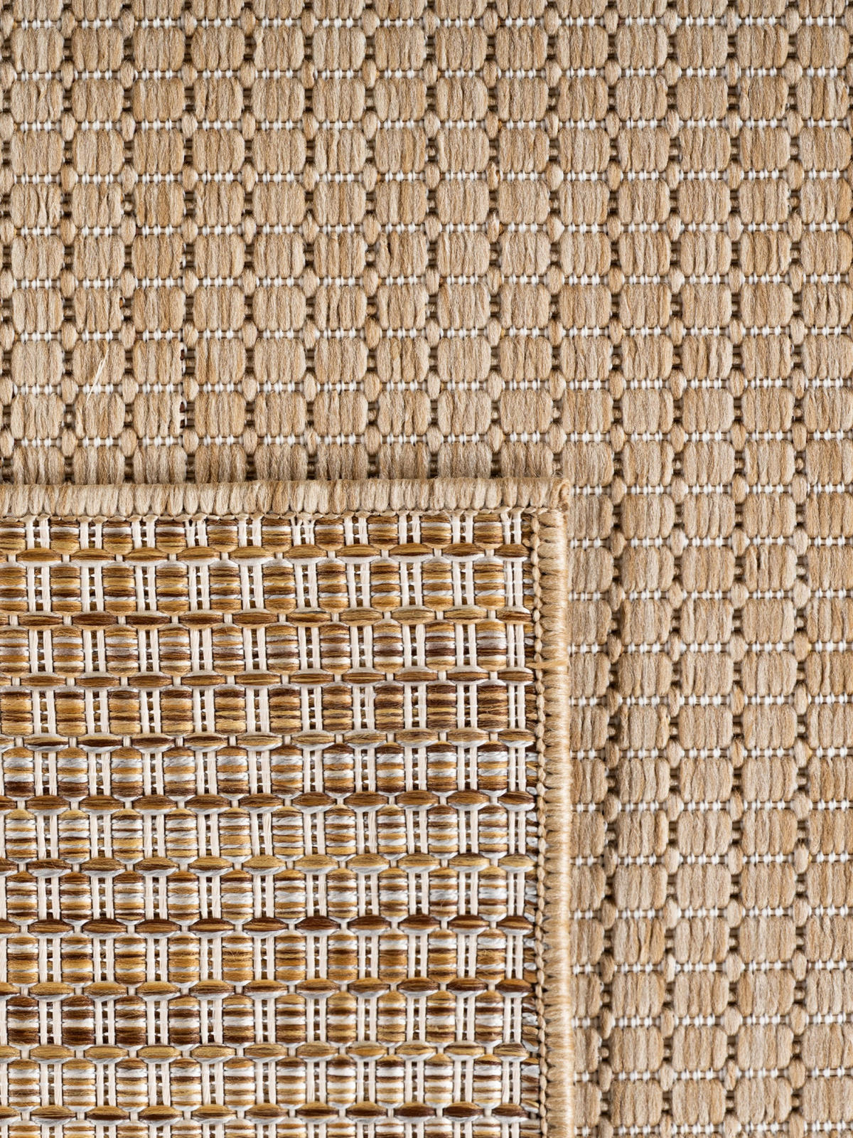 TEPPICH Flachgewebe, Outdoor, Fußbodenheizung-geeignet, VIGOLENO in Sand, 160 x 220 cm - Beige, Textil (160/220cm) - KADIMA DESIGN