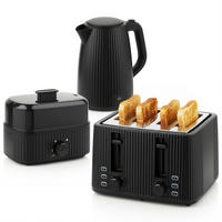 TOASTER mit Wasserkocher DE-07937 Schwarz - Schwarz, Kunststoff (15.6/23.3/21.4cm) - ComfortXL