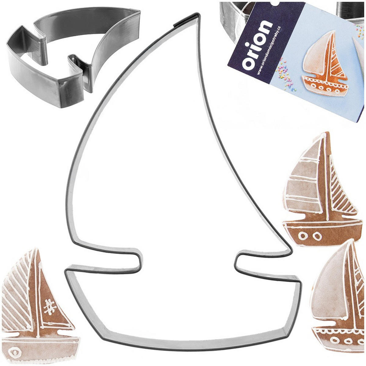 AUSSTECHFORM Segelboot 8,5 cm Silber - Silberfarben, Metall (6/1.5/8.5cm) - Orion 