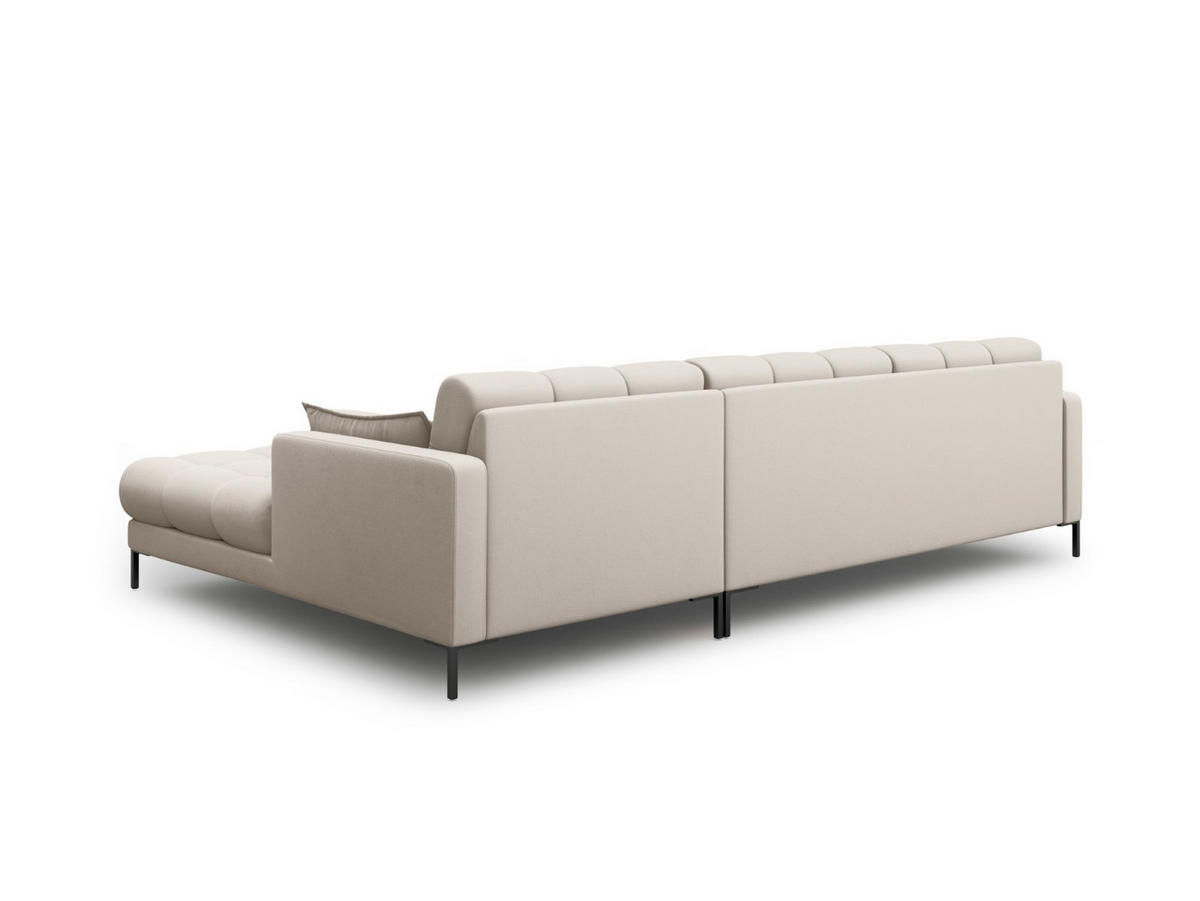 ECKSOFA rechts Mamaia aus strukturiertem Stoff beige 5 Sitzplätze - Beige, Textil (185/293cm) - Micadoni