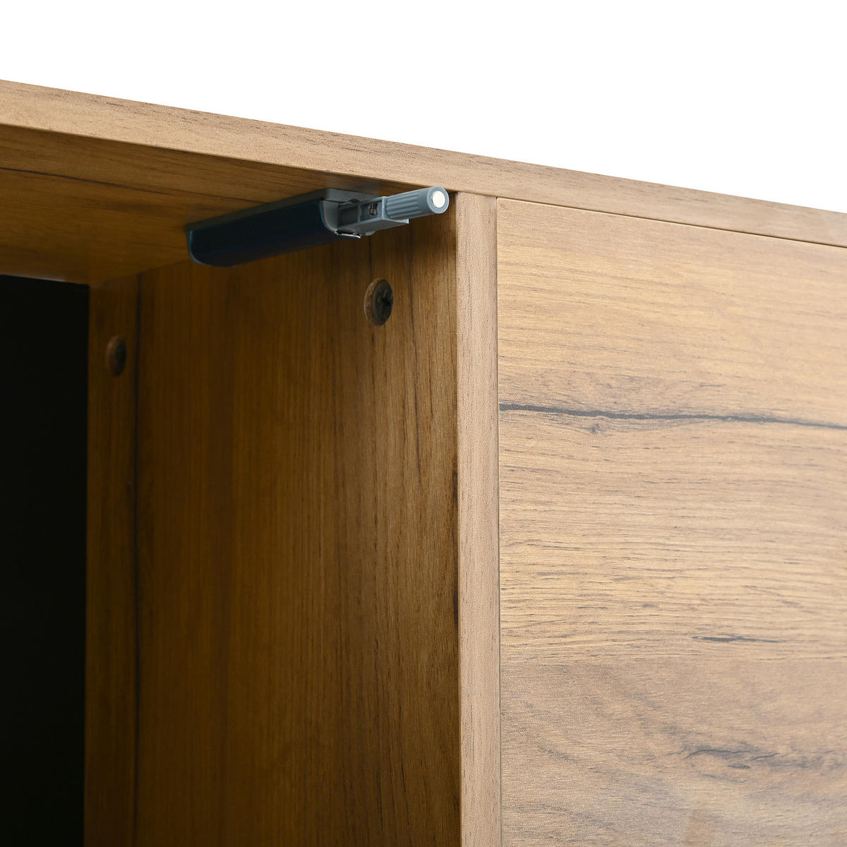 SCHUHSCHRANK Schwarz-Natur 80/24/95,5 cm - Naturfarben, Holzwerkstoff (80/95.5/24cm) - PANGIVO