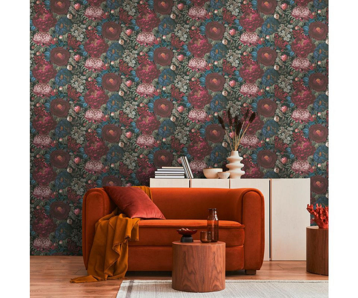 VLIESTAPETE Rot 53/1005 cm - Rot, Textil (53/1cm) - KUNSTLOFT