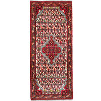 LÄUFER Orient handgeknüpft Assadabad Beige, Rot 190/81 cm Schurwolle - Beige/Rot, Textil (81/190cm) - Looma