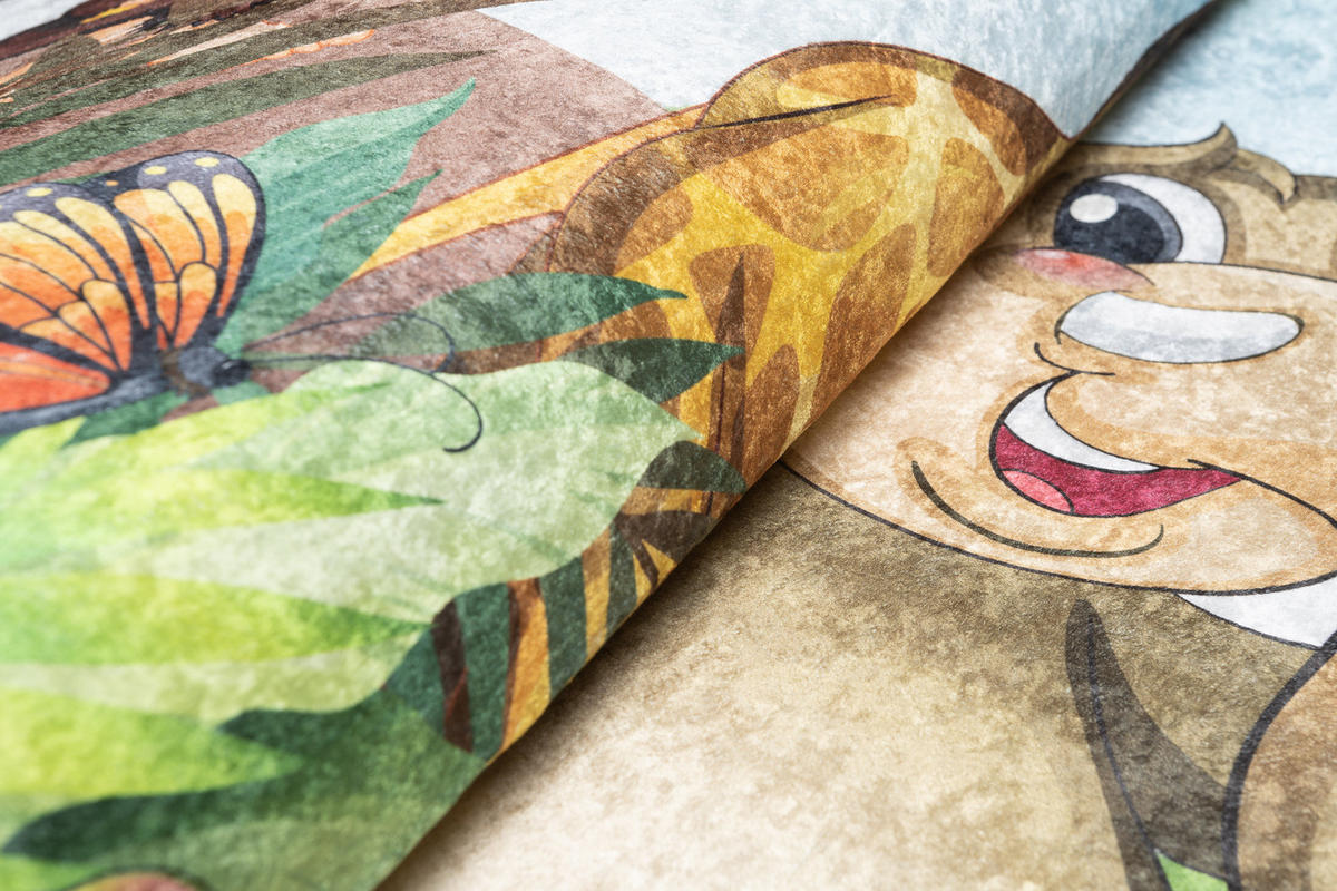 TEPPICH EMMA Hellblau 140/200 cm - Hellblau, Kunststoff (140/200cm) - Tapiso