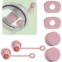BECHERZUBEHÖR 6-teiliges Set Rosa - Rosa, Kunststoff (2/6.5/2cm)